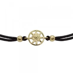 Pulsera Zero Oro 18kt. y Macramé